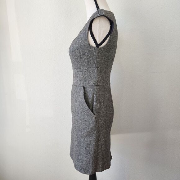 Banana Republic Womens Stretch size 2‎ Black Gray Wool Dress with Pockets - Picture 7 of 11